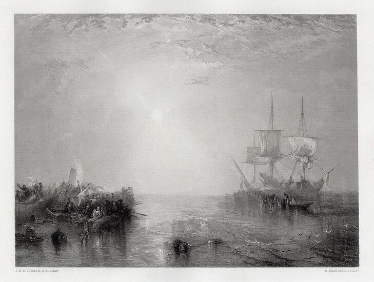 Joseph Mallord William Turner 1863 Engraving Whalers signed
