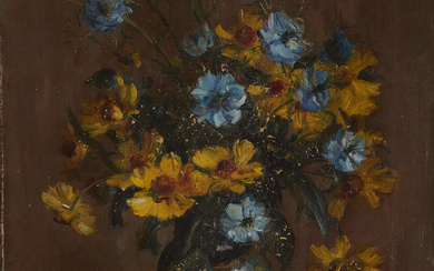 Kate Wyllie, Scottish 1877-1941 - Flowers in a vase; oil...