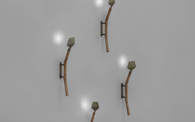 Kim Moltzer, Set of four "Bamboo" wall lights
