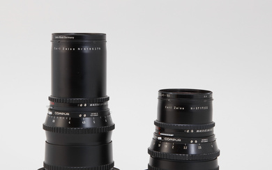 LENS, 2 pieces, Carl Zeiss for Hasselblad, Sonnar 1:5,6, f=250 mm and Sonnar 1:4, f=150 mm.