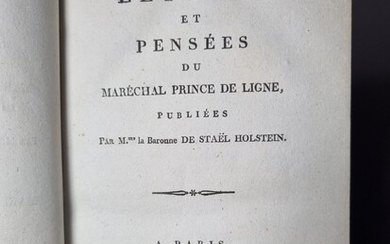 LIGNE (Prince de). Lettres et pensées. Paris,... - Lot 29 - Binoche et Giquello