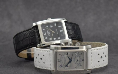 LONGINES / MÜHLE GLASHÜTTE 2 rectangular wristwatches
