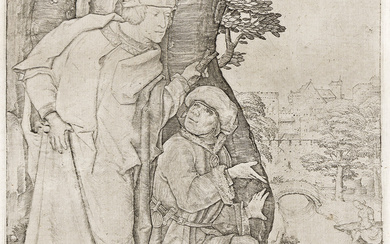 LUCAS VAN LEYDEN Susanna and the Elders. Engraving, 1506-10. 197x145 mm; 7¾x5¾ inches...