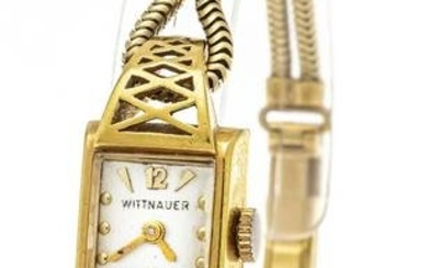 Ladies wristwatch Wittnauer, 750/000 GG, manual winding caliber Wittnauer 5S, anchor escapement