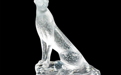 Lalique Crystal Statuette, Cheetah
