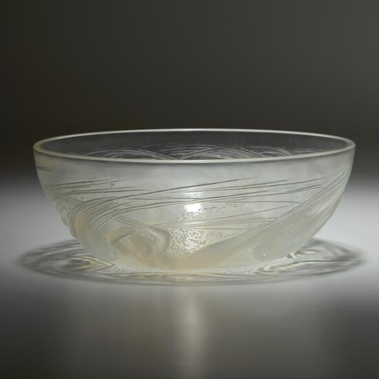 Lalique, "Ondines" glass bowl, 20th century