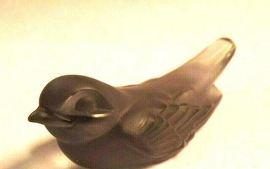 Lalique Grey Crystal Resting Swallow Knife-Rest