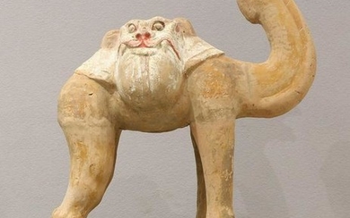 Large Chinese Tang Dynasty (618-907) Pottery Camel