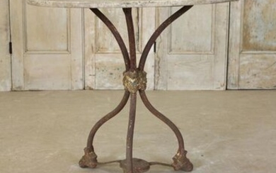 Late 19th to 20th Wrought & Cast Iron Garden Table