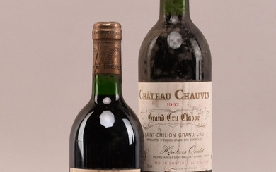 Lot de vins divers : deux bouteilles Château Grand-Pontet 1989. Saint-Emilion gc. MC. 1 bout....