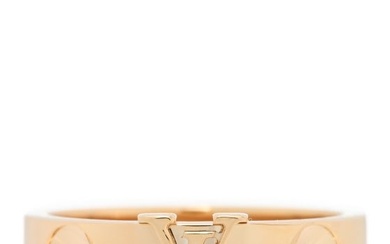 Louis Vuitton 18K Pink Gold Empreinte LV Ring 52 6