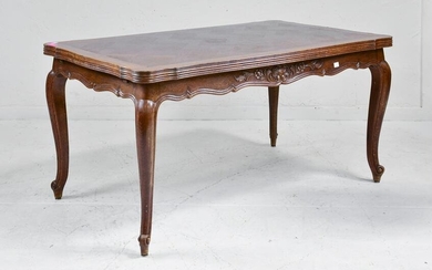 Louis XV Style Oak Draw Leaf Dining Table