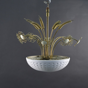 MANNER OF PAAVO TYNELL FLOWER BASKET CHANDELIER
