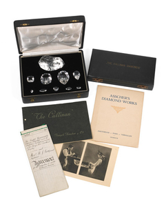 M.J Levy & Nephews Copy of the 'Agreement for the Inspection of the Cullinan Diamond' together with two replica sets of 'The Cullinan Diamonds', and other documentation and images relating to the cutting of The Cullinan