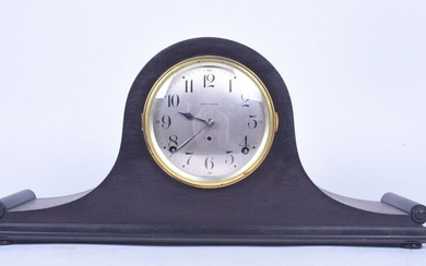 Mahogany Seth Thomas Tambour Mantle Clock