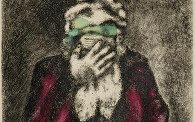 Marc Chagall (1887-1985); Abraham pleurant Sara, pl. 11, from La Bible;