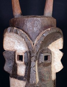 Mask (1) - Wood - Fang - Gabon