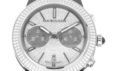 Mauboussin - "Life For Ever" Chronographe - Or Blanc 18k et Céramique - Diamants 2,24 cts - Men - 2011-present