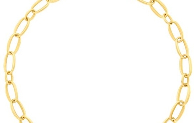 Maz Gold Oval Link Necklace