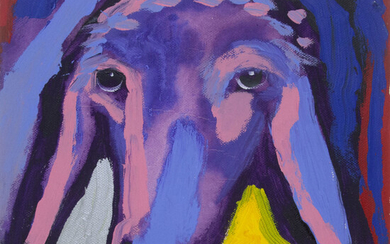 Menashe Kadishman (1932-2015) - Sheep, Acrylic on Canvas.