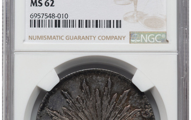 Mexico: , Republic 8 Reales 1843 Go-PM MS62 NGC,...