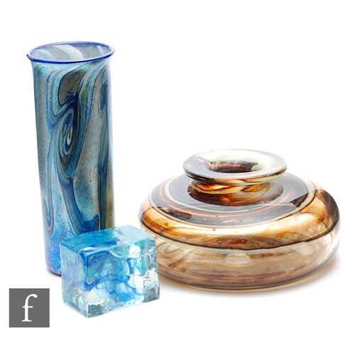 Michael Harris - Isle of Wight - A glass Nightscape vase, th...