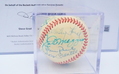 Mickey Mantle, Yogi Berra, + (16) Signed Baseball JSA