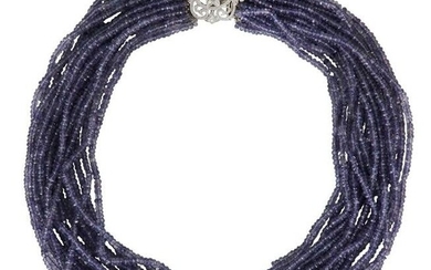 Multi-Strand Iolite Necklace