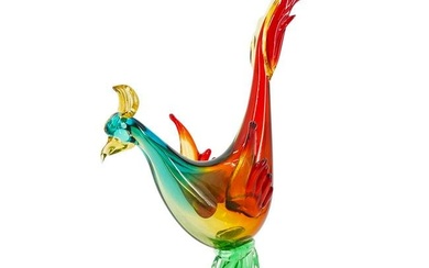 Murano Glass Pheasant Sculpture