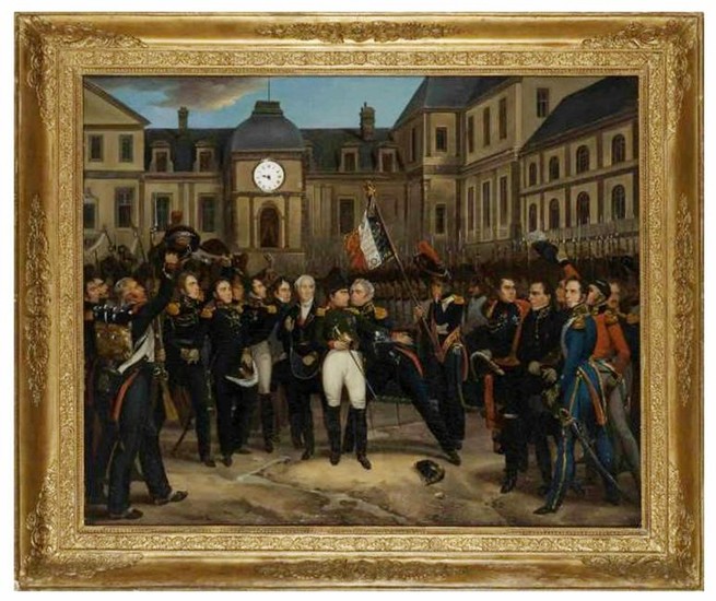 Napoleon Bonaparte Oil On Canvas Picture Clock