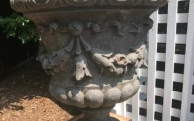 Neo Classical Ornately Cast Garden / Outdoor Urn