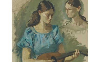 Nicolai S. Cikovsky, Study — Woman with Mandolin