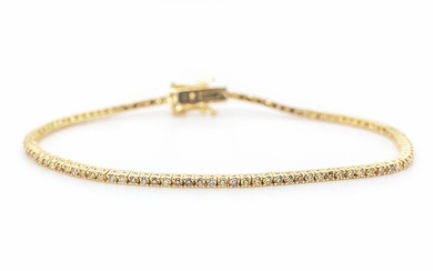 No Reserve Price - 0.98 tcw - 18 kt. Yellow gold - Bracelet Diamond