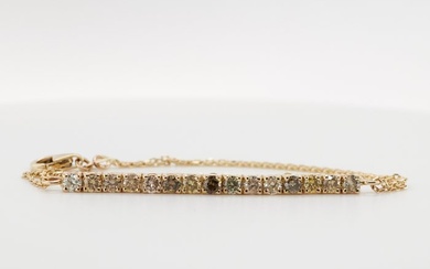 No Reserve Price - 1.04 tcw - See Comments - 14 kt. Yellow gold - Bracelet Diamond