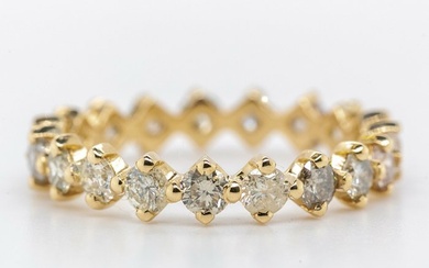 No Reserve Price - 1.27 tcw - 14 kt. Yellow gold - Ring Diamond
