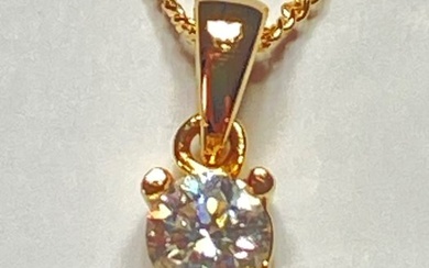 No Reserve Price - Necklace with pendant - 18 kt. Yellow gold Diamond (Natural)