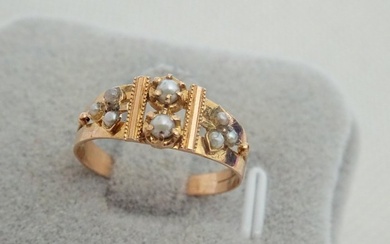 No Reserve Price - Ring - 18 kt. Yellow gold Pearl