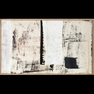 Nuvolo ( Città di Castello 1926 - 2008 ) , "Untitled" 1958 nitrocellulose and paint on canvas, laid on canvas cm 32.5x55.5 Signed and dated 58 lower right Provenance Work...