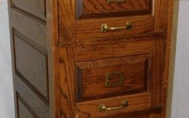 Oak 4 Drawer Filing Cabinet