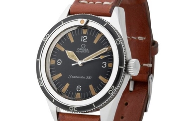 Omega. Beautiful and Historically Important Seamaster 300 in Steel, Reference 165 014, With Bakelite Bezel and Paper