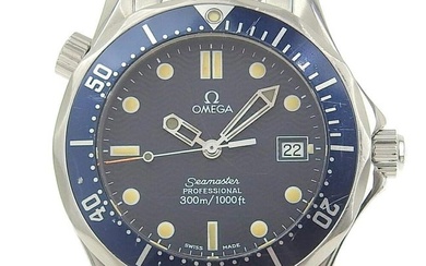 Omega OMEGA Seamaster 300m Professional Date Boys Quartz Battery Watch Blue Dial 2561 80
