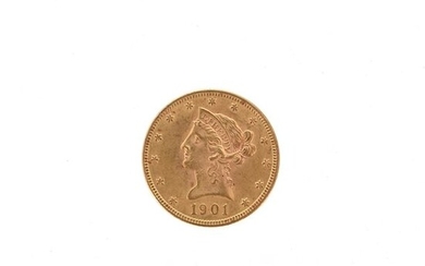 One US 10 dollar gold coin Liberty Head