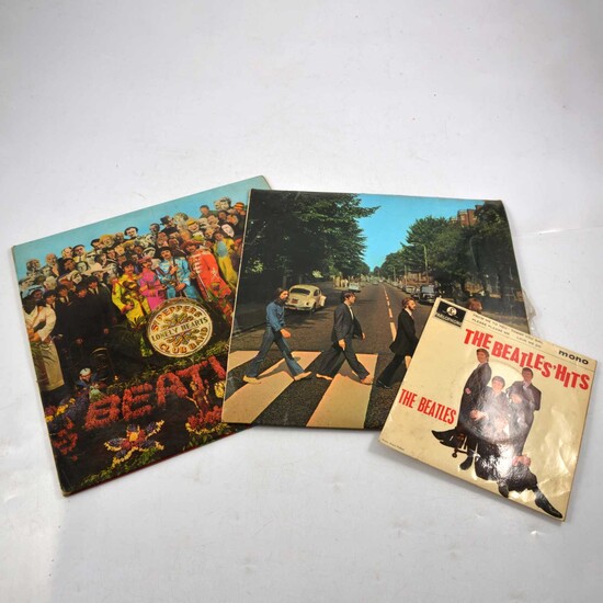 One box of LP vinyl music records, including The Beatles White Album