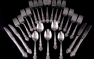 Oneida "Dover" Stainless Steel Flatware, Mid to Late 20th C.