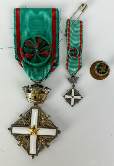 Order of Merit Republic Of Italy Silver Gold Cross
