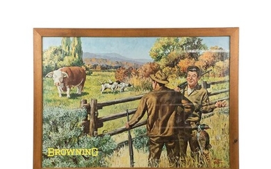 Original Browning Advertising Poster - F. Collett