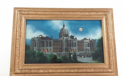 PA State Capital Reverse Glass Painting