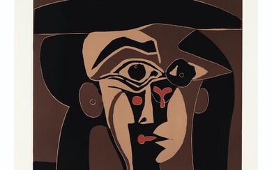 PABLO PICASSO (1881-1973), Tête de Femme (Jacqueline au chapeau noir)