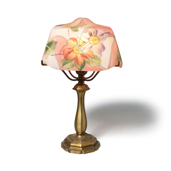 PAIRPOINT (1900-1970) Table Lamp circa 1920 interior painted glass shade...
