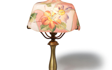 PAIRPOINT (1900-1970) Table Lamp circa 1920 interior painted glass shade...